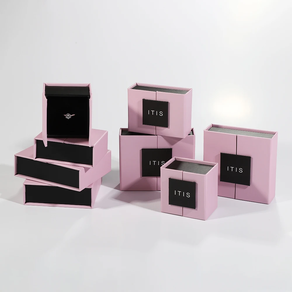 Custom Luxury Jewelry Wedding Bridesmaid Paper Packaging Boxes Small Magnetic Gift Box With Lid