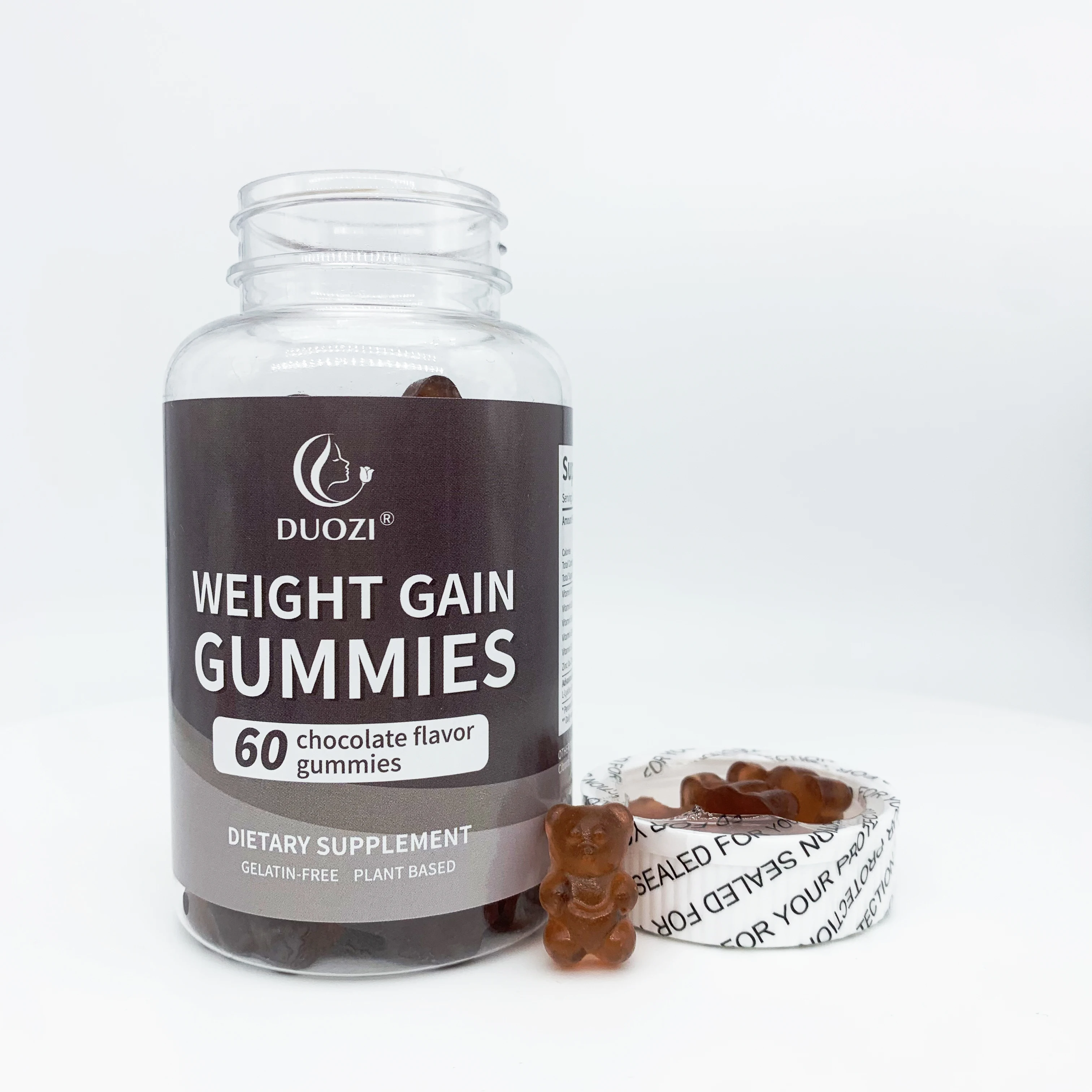 OEM private logo weight gain gummies men women maca extract weight gain supplements gummies candy