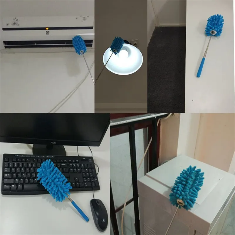 Microfiber Extendable Hand Dusters Washable Dusting Brush with Telescoping Pole for Cleaning Car, Computer, Air Conditioning