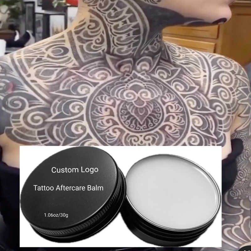 Private Label 30g Tattoo Aftercare Balm Microblading Butter Moisturizer NOT Va seline For Repair Heal Recovery After Tattoo Care