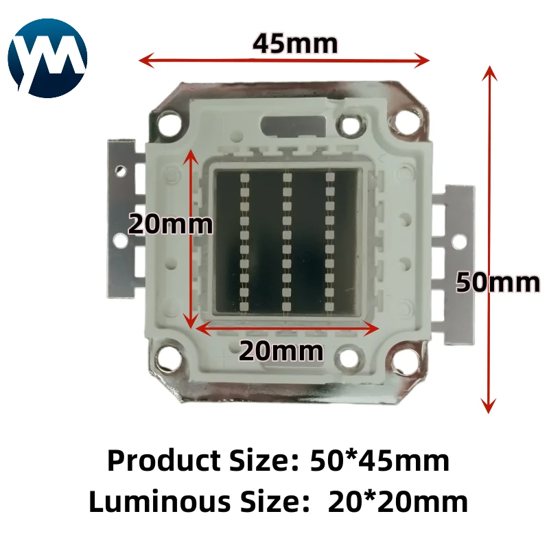 UV LED light Epileds Chip High Power uva Curing COB lamp 30W 60W 90W 365nm 395nm lampara