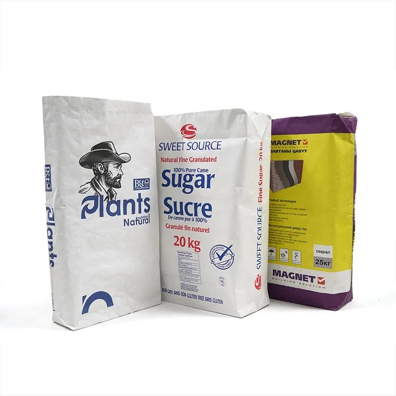 empty 20kg 25kg 40kg 50kg multiwall paper bag for tile cement