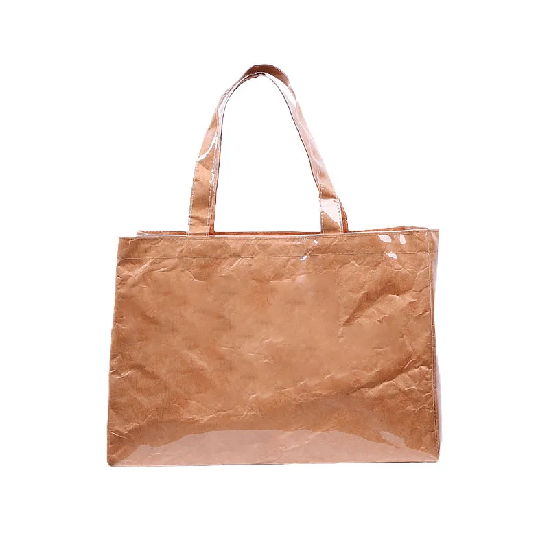 2023 ECO New Wholesale Waterproof Reusable Coated Dupont Tyvek Paper Tote Bag Grocery Shopping Bag