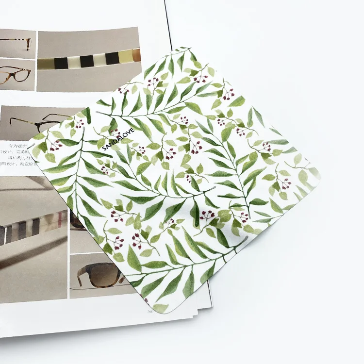 Personalized Design Digital Printed Logo Microfiber Screen Cleaner Camera Lens Polishing Cloth Microfiber Eyeglass Cloth
