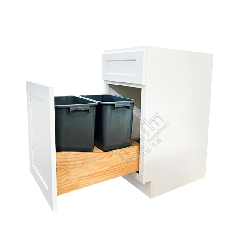 Wholesale Kitchen Cabinets Flat Pack American Modern Design Shaker Cabinet US Kitchen Base Cabinets With Solid Wood Door