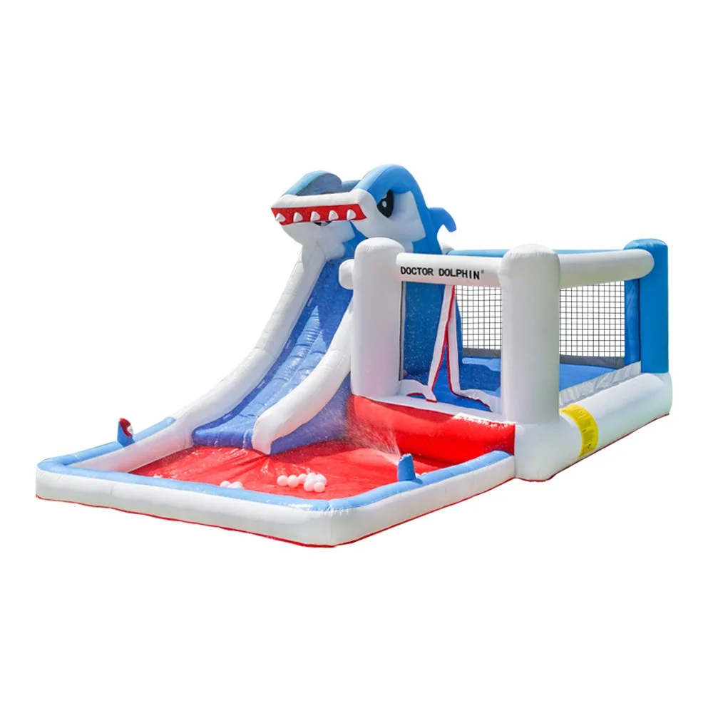 Doctor Dolphin Sharke bouncy Castle Slide Water Inflatable Jumping House