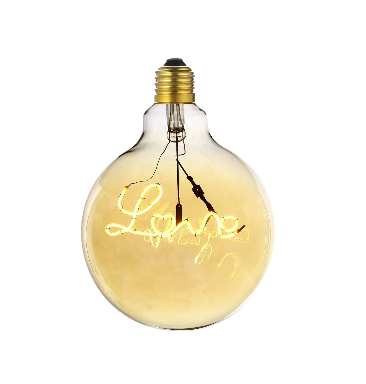 Flexible LED  Filament Lamp G125 4W   Letter Words Love Home Dream Hello  Decorative Bulb Light