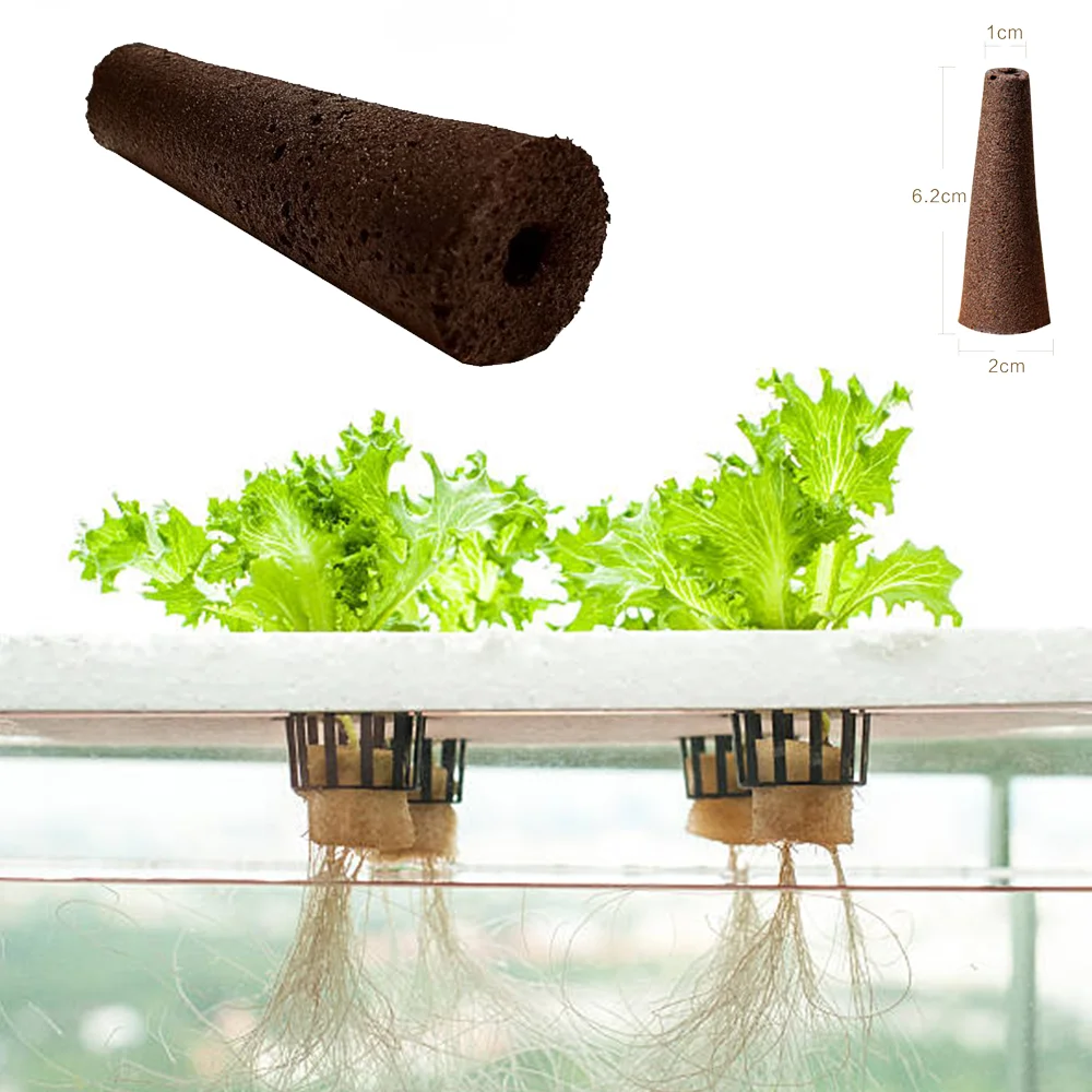 100pcs coco bran Hydrophilic adhesive 400% full water rate Nursery pots for green leaf VEG Grow sponge