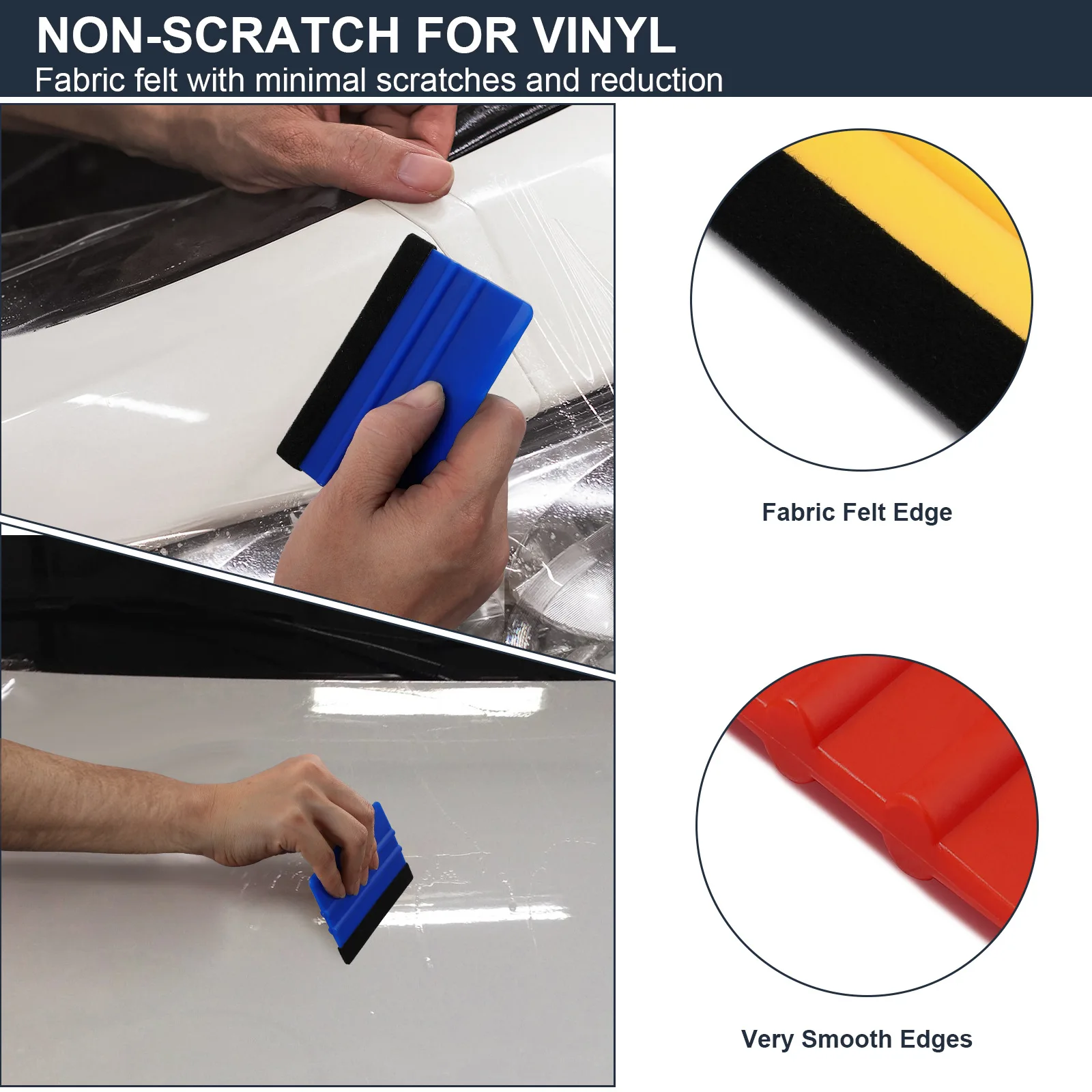 Invisible Car Film Scraper Tool Car Scraper Auto Styling Vinyl Window Remover Cleaning Wash with Felt Tool Film Wrapping