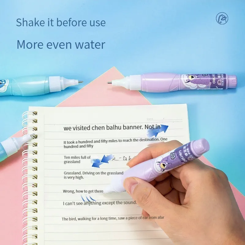 Deli VR120 Correction Fluid Correction Fluid No Trace Students Use Large Capacity Quick-Drying Handwriting to Eliminate Words