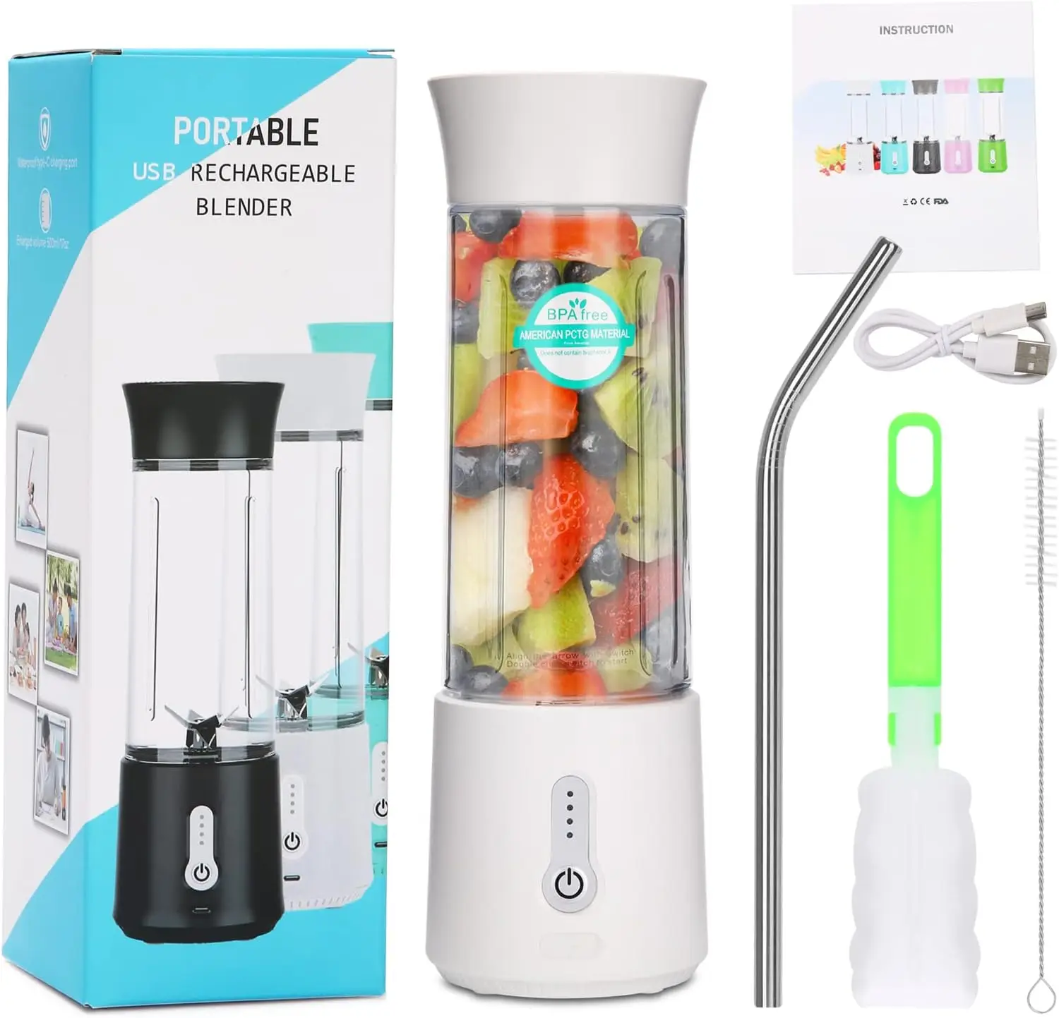 Wholesale 500ml usb rechargeable slow fruit juicer high powered portable blender for shakes