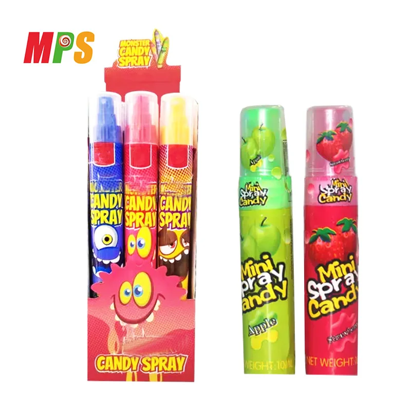 Factory Direct Sale Liquid Candy Fruit Flavor Sour Colorful Bomb Grenade Shaped Spray Candy