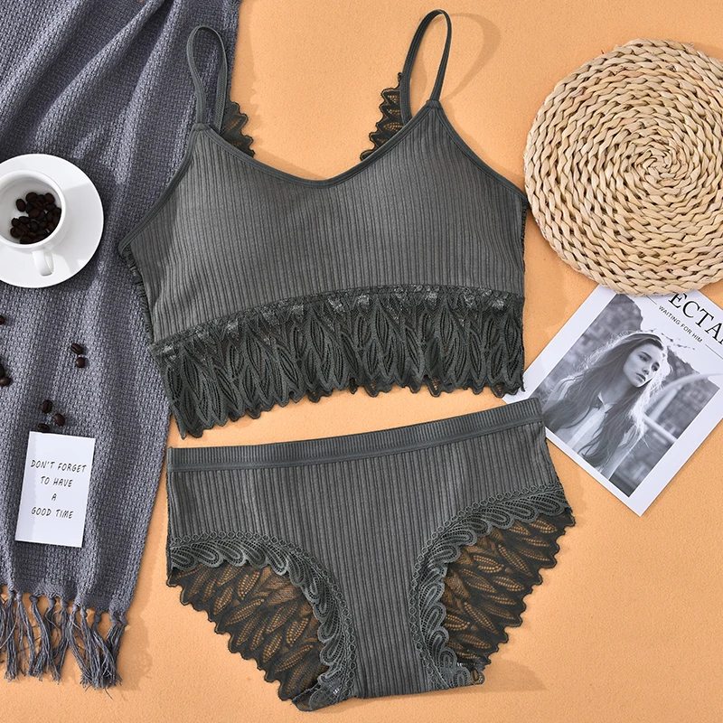 Hot Sale Designers Health Breathable Ladies Sexy Bra & Brief  Wholesale