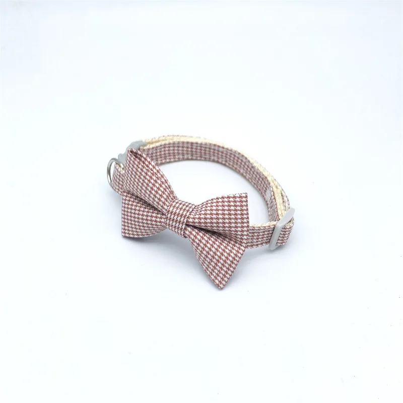printing fabric dog collar bow tie, custom soft dog collar, pet decorative collar