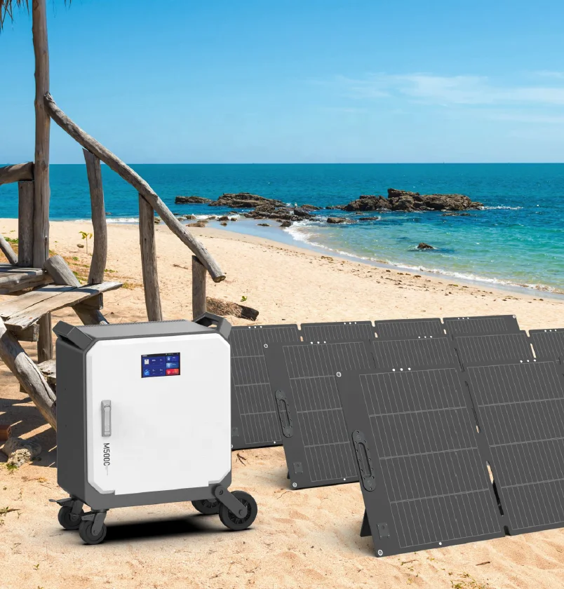 5000W AC Mobile Energy Storage System External Battery with MPPT Controller Remote Control for Home Power Backup EV Charging