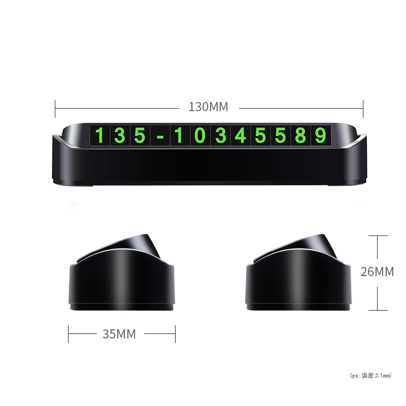 Oem Car Accessories Parking Card Hidden Mobile Phone Number Plate Car Phone Number Holder