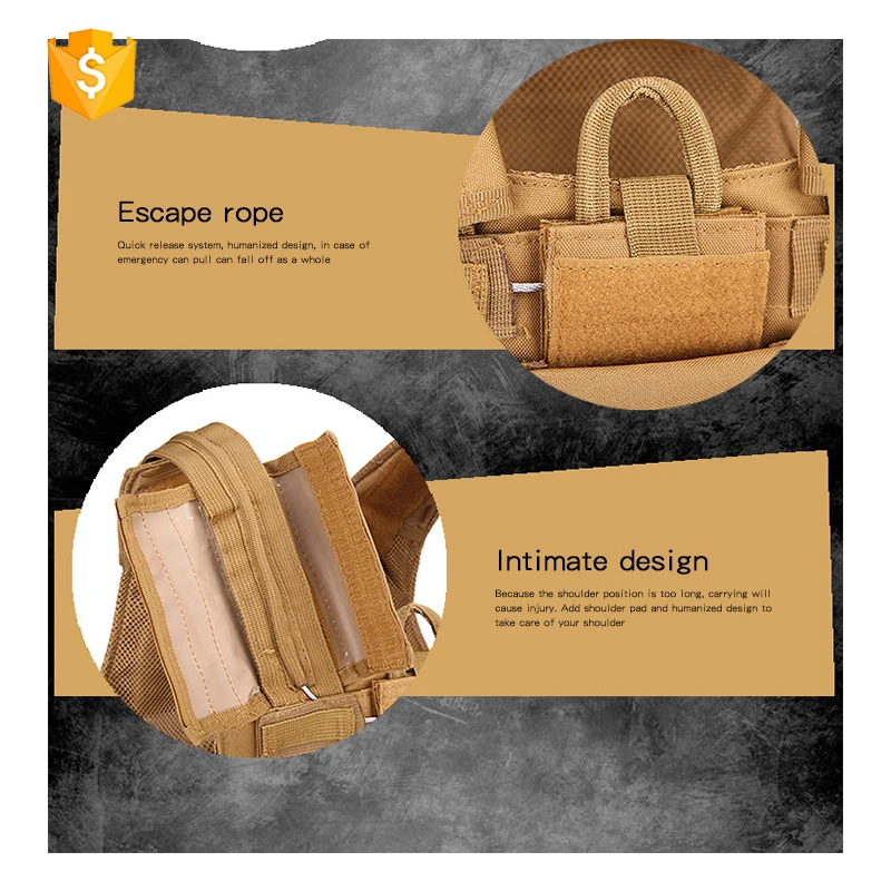 
Manufacturer Wholesale Quick Release Combat Protective Army Green Military Men Tactical Vest For Sale 