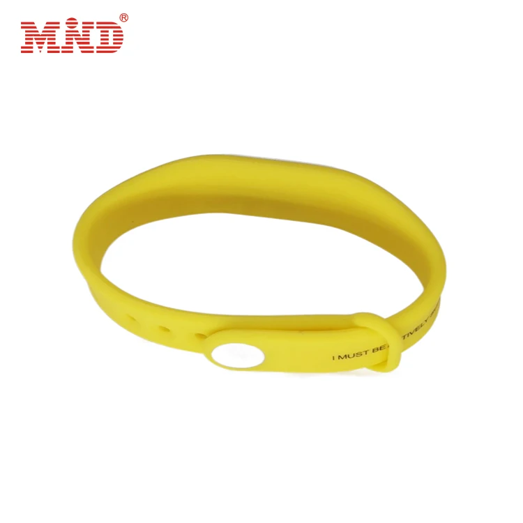 Custom reusable waterproof 13.56mhz HF rfid silicone nfc wristband for amusement park