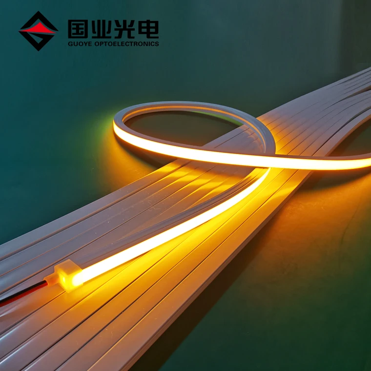 Factory 12v 24v 10*10mm top emitting IP67 waterproof silicone led neon strip rope light
