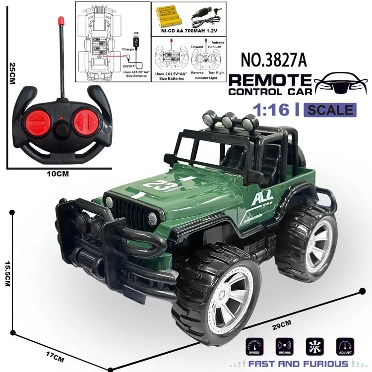 Hot selling 1 12 scale 4 channel RC car toys Outdoor remote control toys with sound