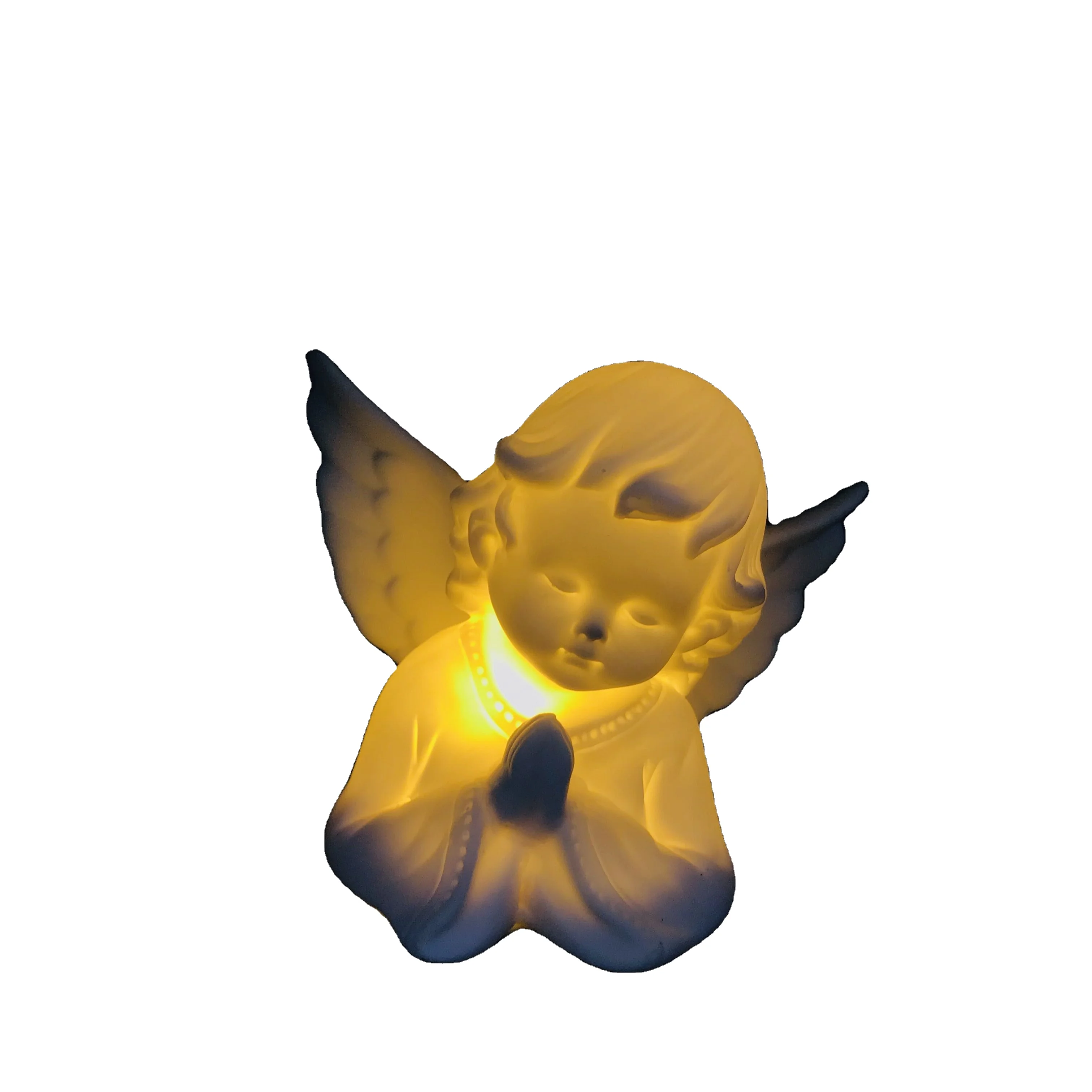 Popular best choice Christmas gift porcelain angel led