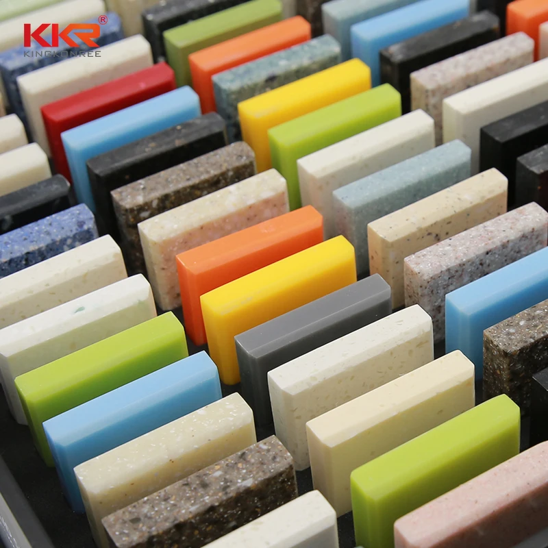 KKR modern solid surface stone sheet fabrication factory engineered terrazo building faux artificial stone slab