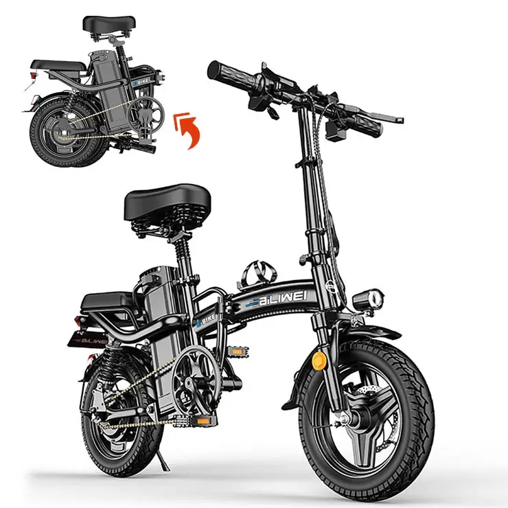 Factory Sale 14 inch 48V 10AH 40KM Electric City Bike 400W Foldable Electric Bike Folding Electric