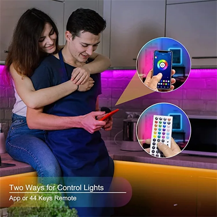 Tuya smart wifi wireless controller USB plug waterproof 5050 RGB 2m 5m 50ft 16.4ft led strips lights