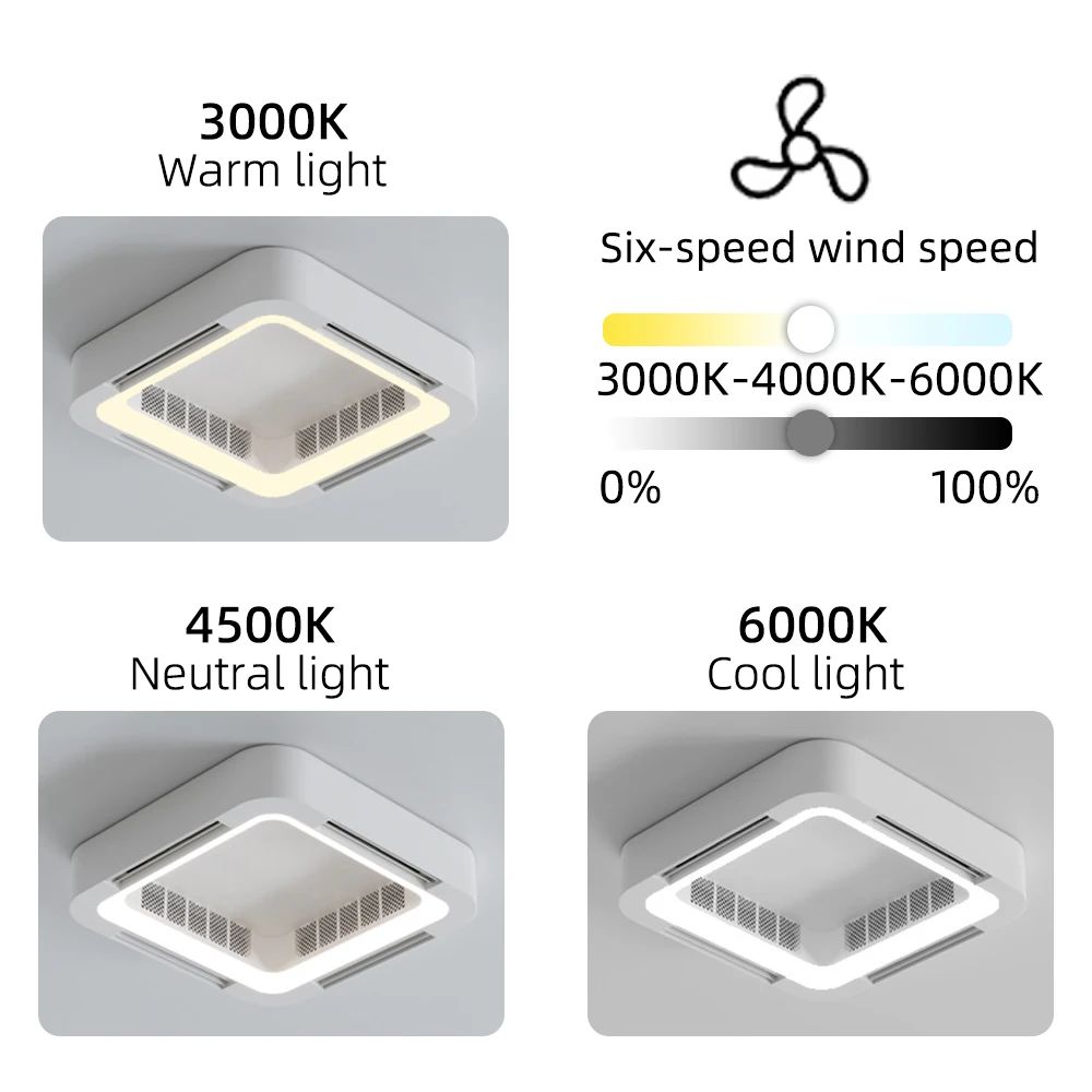 Intelligent Remote App Control Bladeless Led Ceiling Fan Light Remote Control Ceiling Lamps With Fan Chandelier Ceiling Light