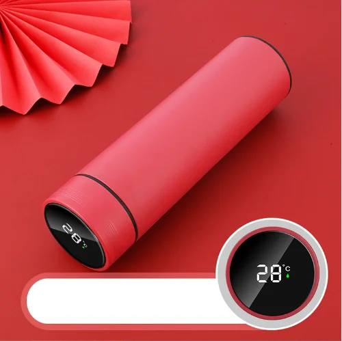 OEM Intelligent 500ml LED temperature display stainless steel water bottle smart insulated cups