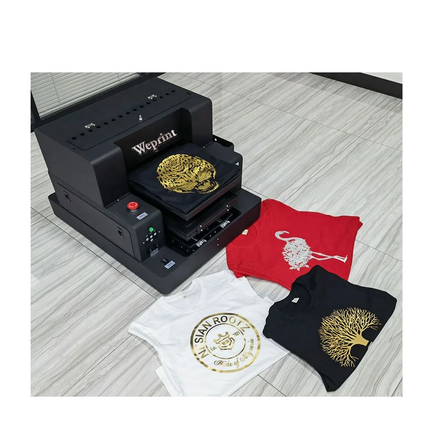 Milti-functional A3 size dtg printer Metallic gold silver PET film heat transfer dtf printer printing machine