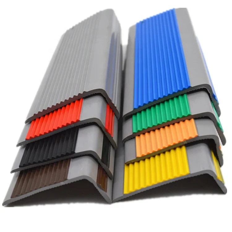 Anti Skid PVC/Rubber Stair Treads Inserts Edge Protective Step Nose Profile Stair Nosing Seal Strip