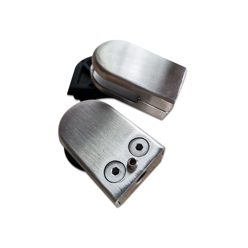 Factory Cheap Price Round D Shape Stainless Steel 304SS 6mm Brushed Glass Wall Clamp Holder For Window Balustrade Handrails