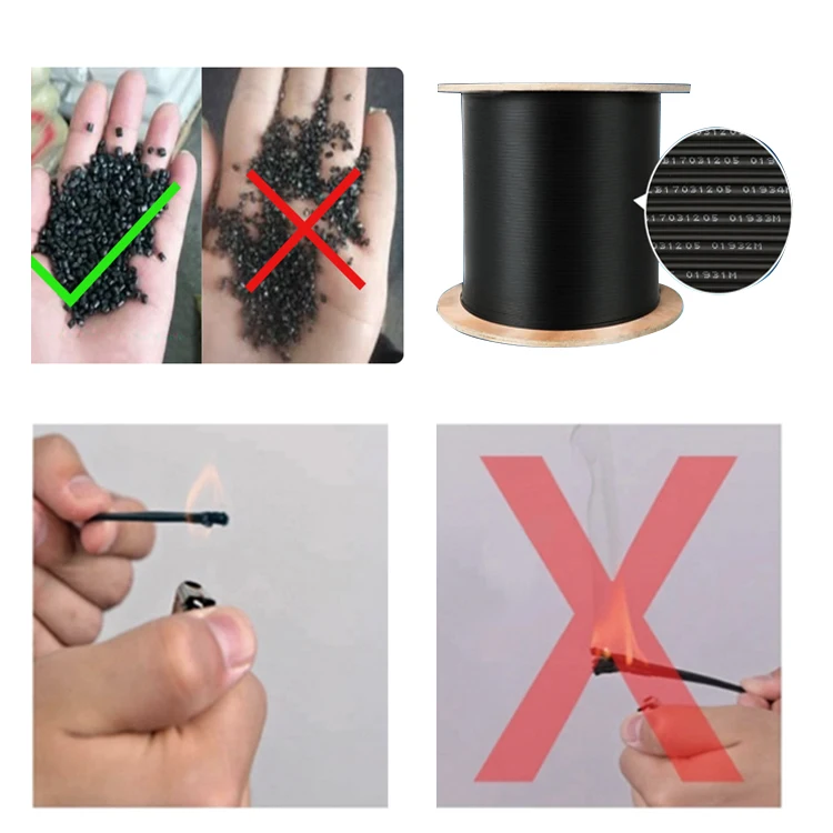 OEM internet 48 core MINI ADSS ASU single mode G652D outdoor SM aerial ADSS fiber optic cable double jacket