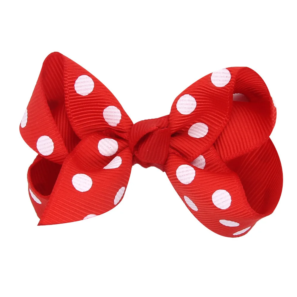 Wholesale hot selling baby Girls hair accessories cute Hair Clip Wave point 7.5cm  Hair Bow clips