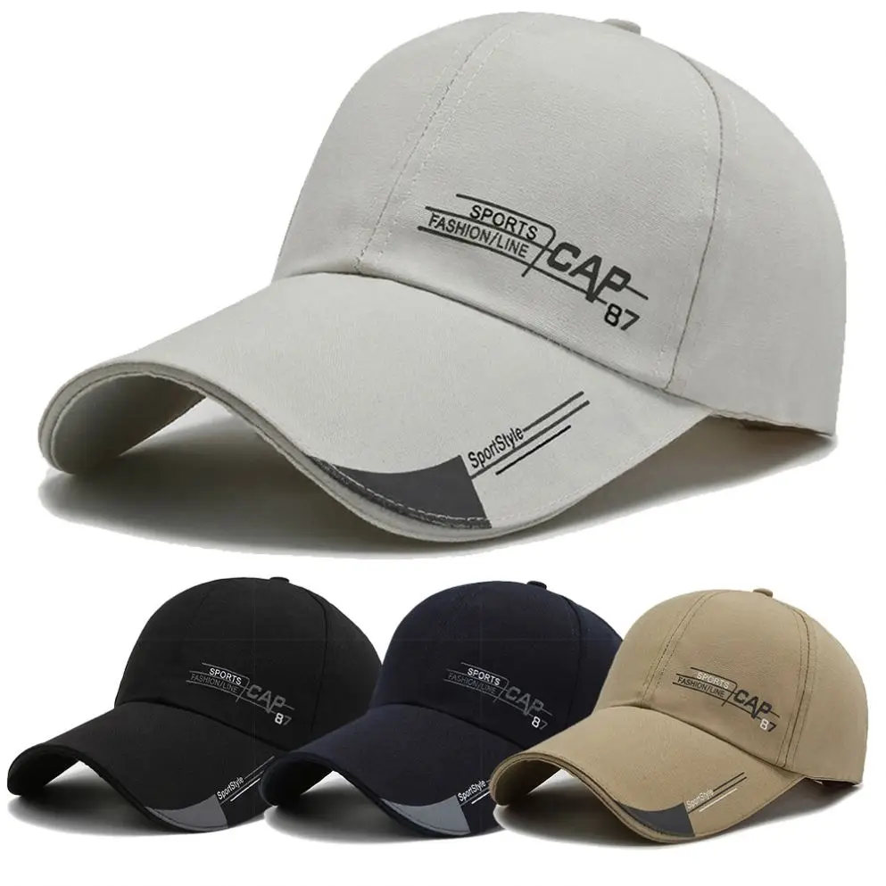 Classic Cotton Adjustable Baseball Hat Khaki Black Navy Blue For Men Amazon Hot Sell Trucker Cap