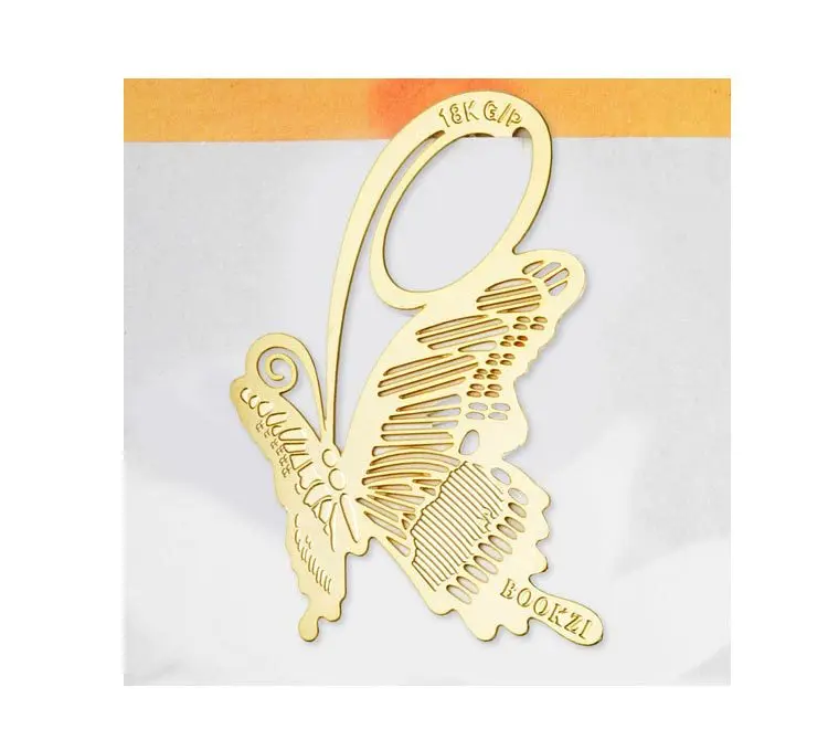 
Small MOQ accept custom design metal butterfly shape Bookmark 