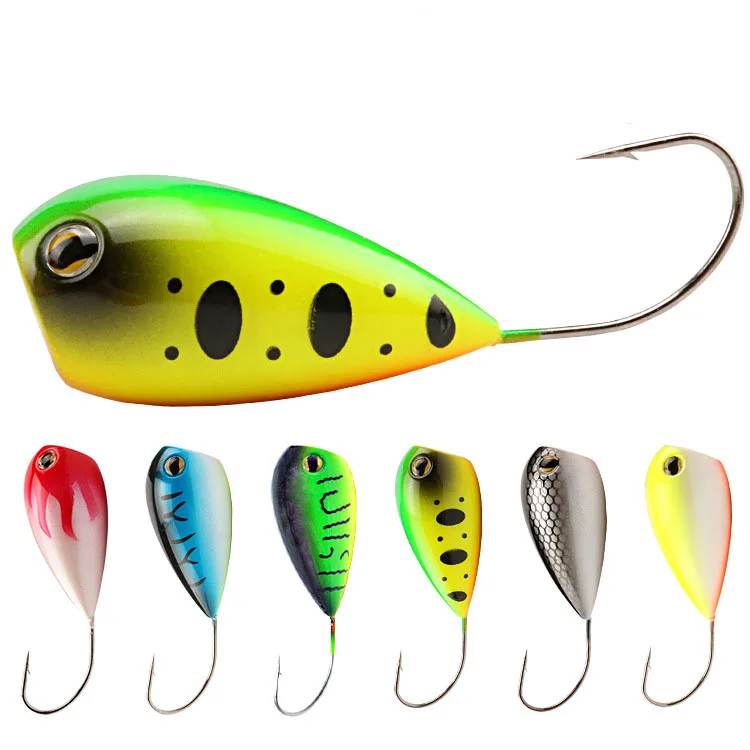Wholesale 5.5CM 12G Egg Crank Bait Hard Popper Fishing Bait with Single Hooks