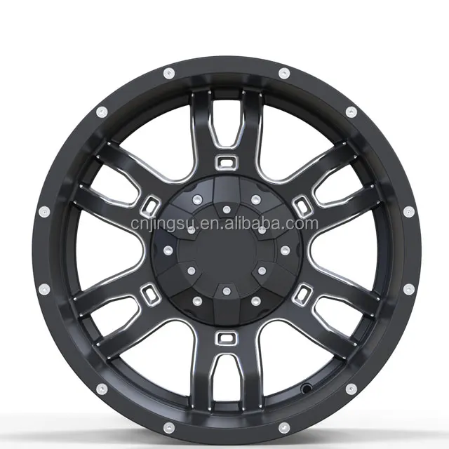 17x9 Inch 12x139.7 12x135 ET 10 CB 106.1 Deep Dish Milling Spokes 4x4 Aluminum Alloy Wheels Rims