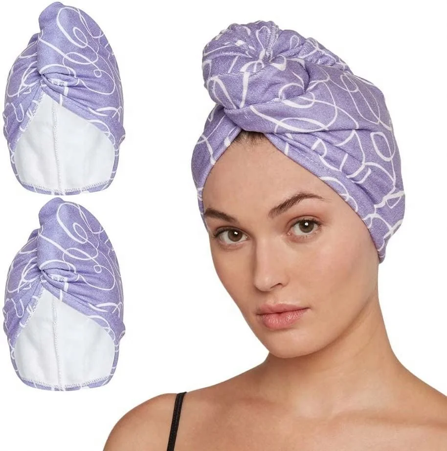 Dry Microfiber Hair Towel Cute Hair Drying Towel Bath 100% Cotton Quick Lady Adult Roll Ef Pattern Perforated 60-80Cm 30Cm Xs005