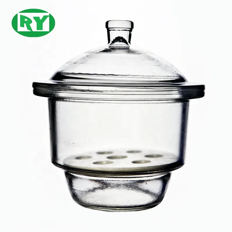 Laboratory Clear Glass Desiccator With Porcelain Plate