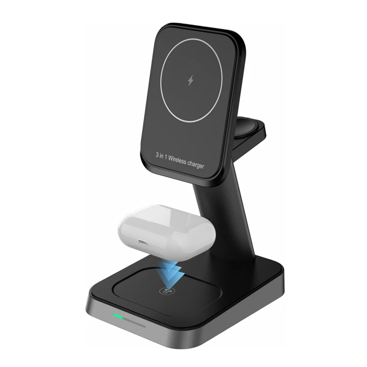 Bidao Fashion Modern Wireless Charger 15w Qi Fast Charging 3 In 1