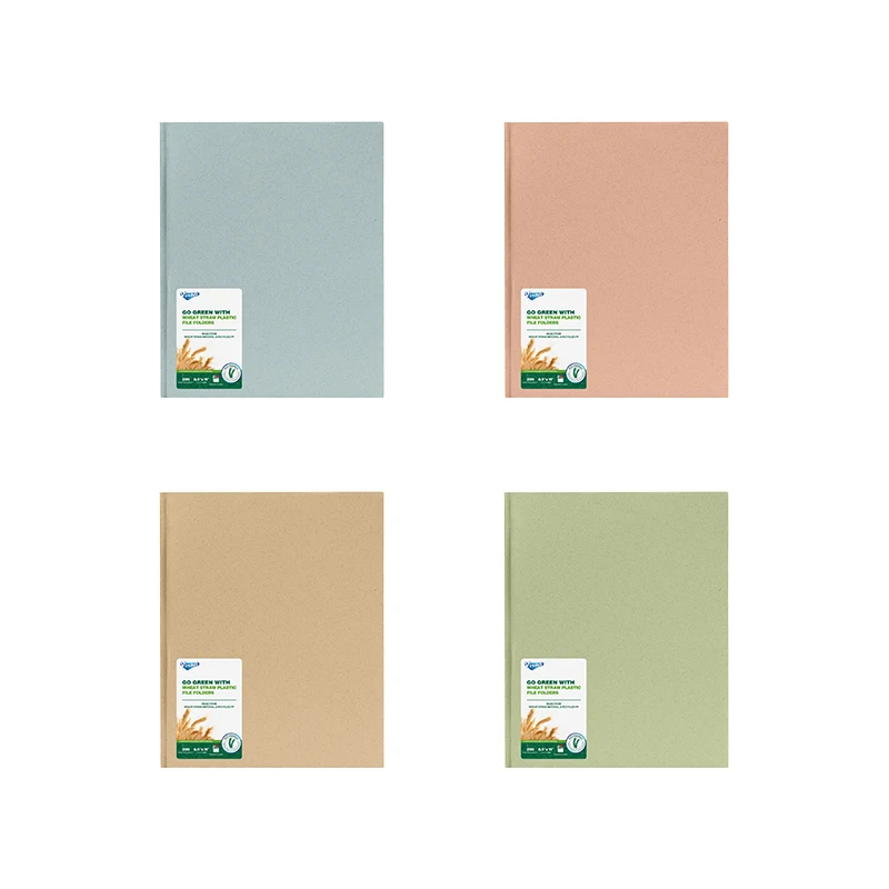 office school supplies two pockets plastic presentation report file folder with 3 prongs 2 pocket business card slot