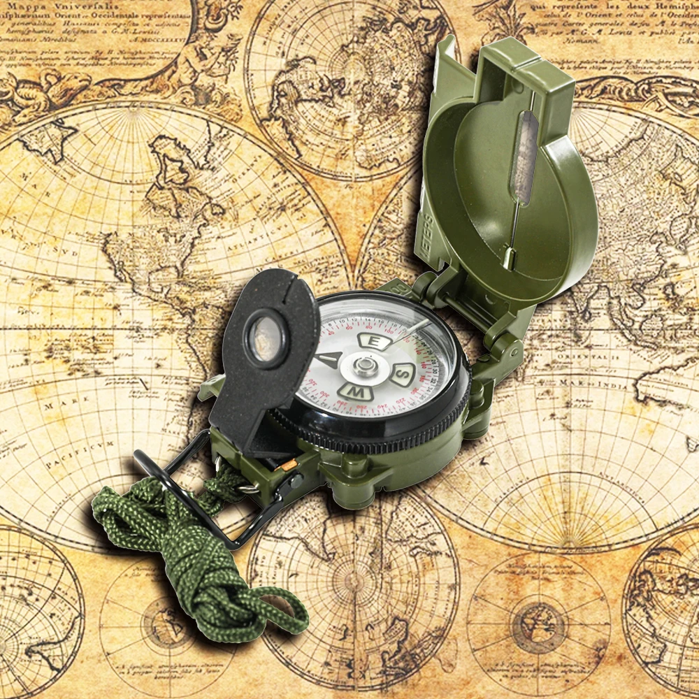 Factory Geological Survival Compass Multifunctional Tactical Compass Pocket Waterproof Folding compass