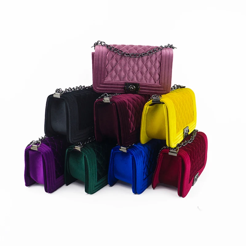
2020 hot sale wholesale ristmas New style Velvet/polyester woman handbags shoulder purses ready to ship 