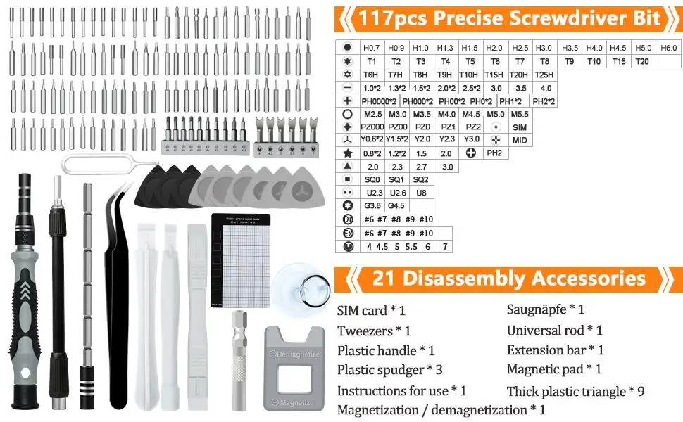 138 in 1 precision screwdriver set screwdriver set repair tools for cellphones precis magnetic screwdriver set