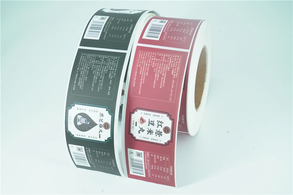  Заводская розничная продажа рулонная печать индивидуальная клейкая водонепроницаемая пищевая этикетка наклейки Упаковочная