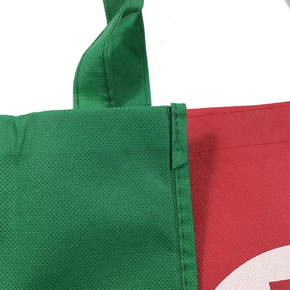 Custom  Promotional Reusable Eco Supermarket Shopping Bag Foldable Non Woven for Grocery