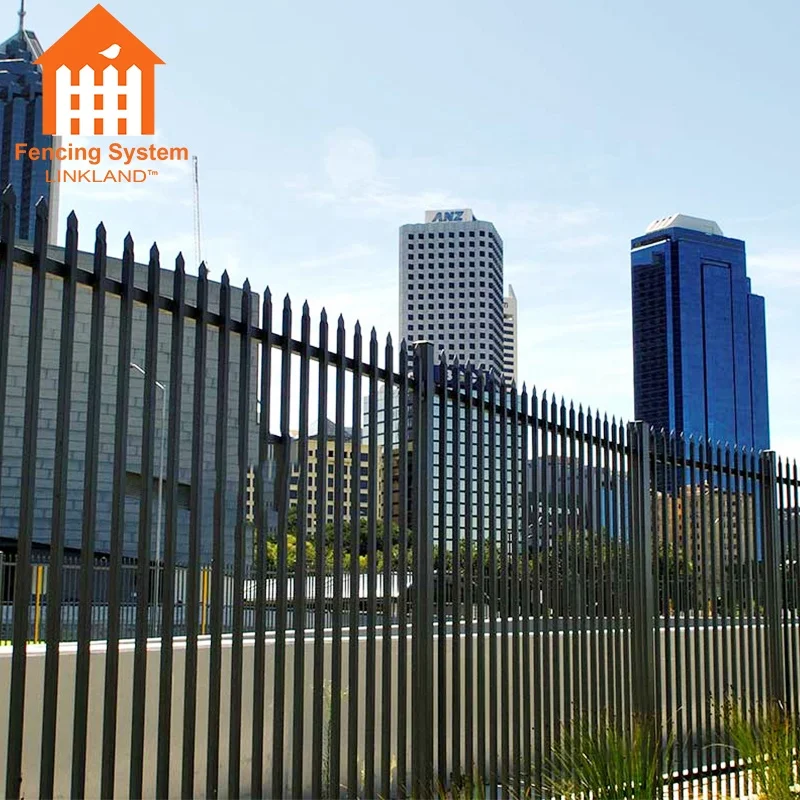 ornamental galvanized wrought iron steel picket fence for garden