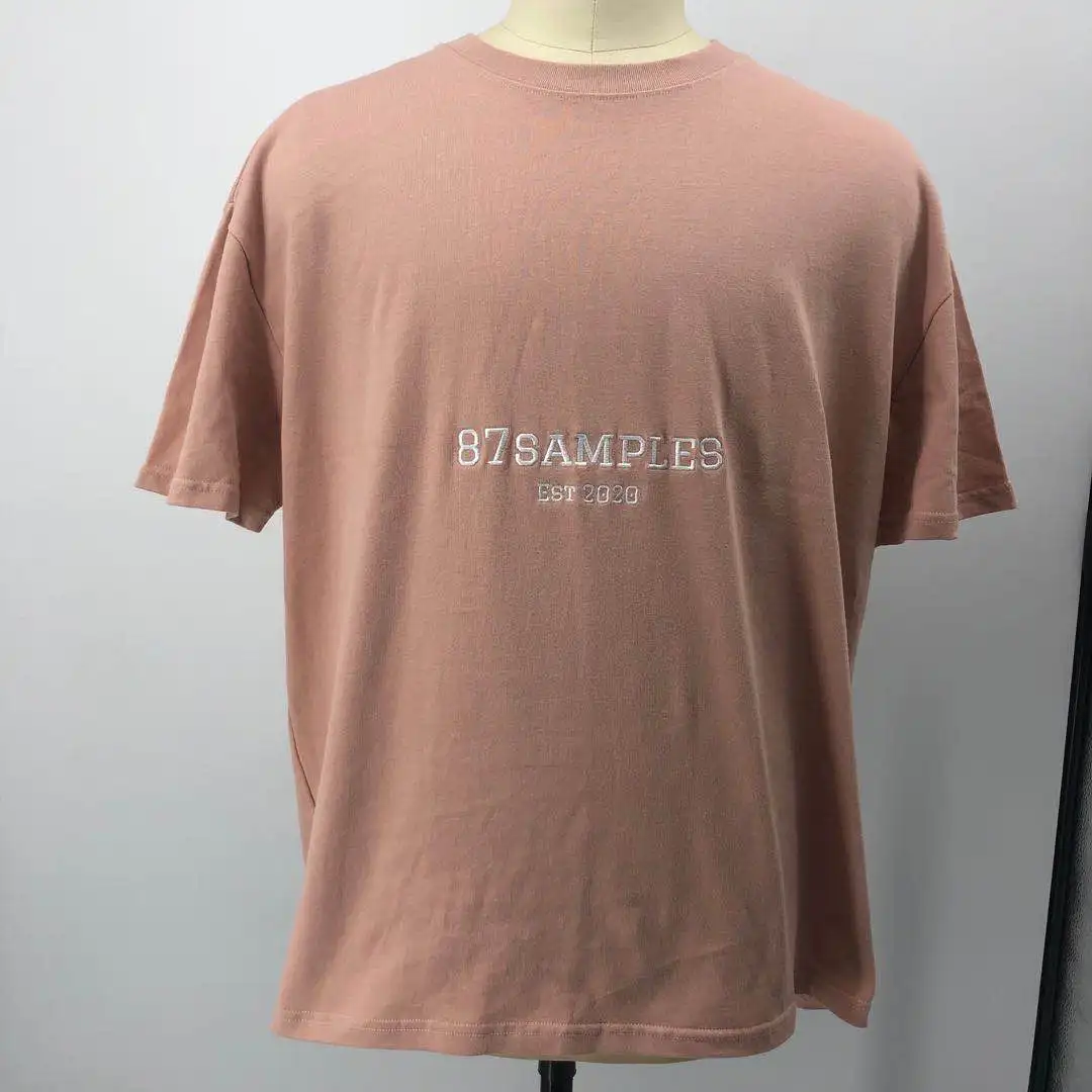 
custom unisex sublimation printing knitted plain round neck oversize cotton t-shirt 